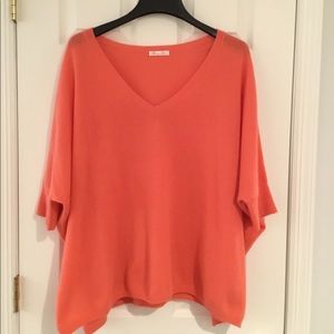 3/4 sleeve cashmere sweater.